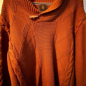 Stylish Turtleneck Sweater in Warm Orange